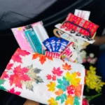 🤍সাদা চন্দ্রি হাফ সিল্ক শাড়ি-প্রিমিয়াম ১৮টি গিফট কম্বো